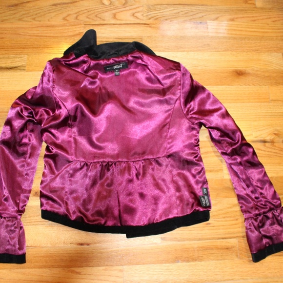 WOMENS RIVET G-III BLACK VELVET JACKET BLAZER M * - Picture 7 of 8